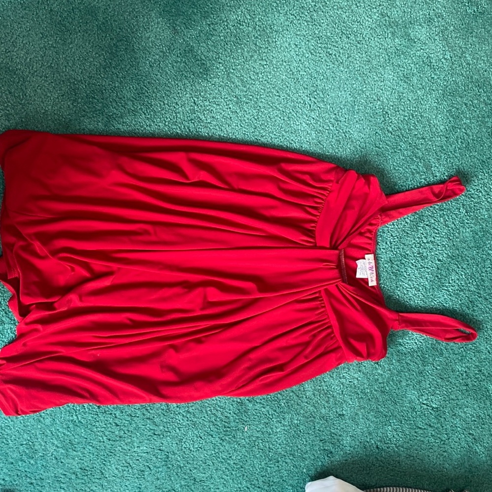 Cute red mini dress
